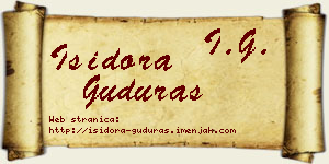 Isidora Guduraš vizit kartica